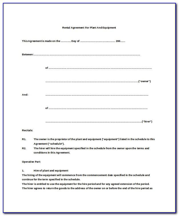 Simple Lease Agreement Template Ontario