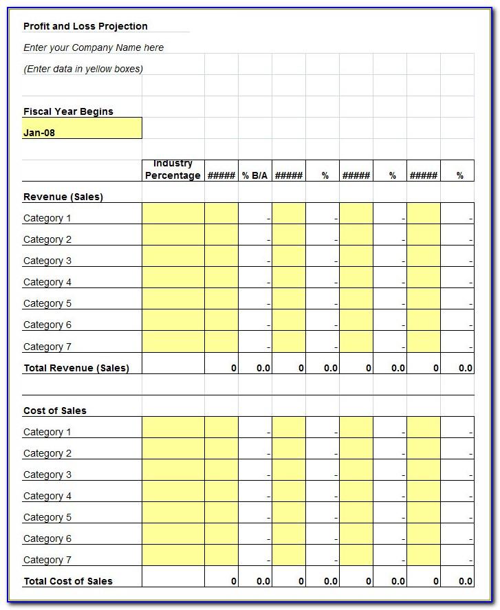 Simple Profit And Loss Account Format In Excel