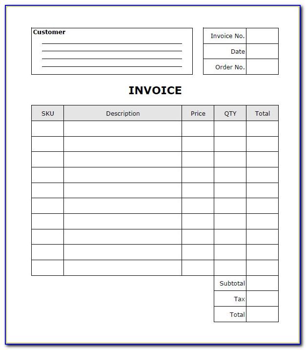 Simple Proforma Invoice Template Pdf