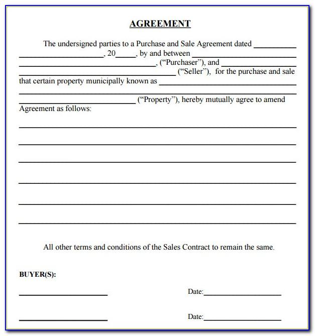 Simple Sale Agreement Form