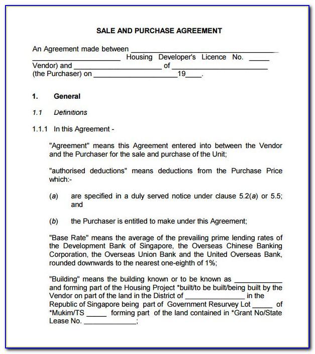 Simple Sale Agreement Format