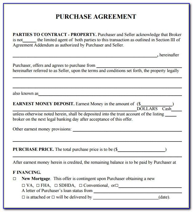 Simple Sale Agreement Template Word