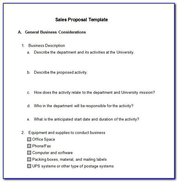 Simple Sales Proposal Example