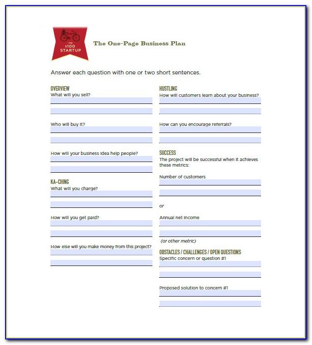 Simple Small Business Plan Template Pdf
