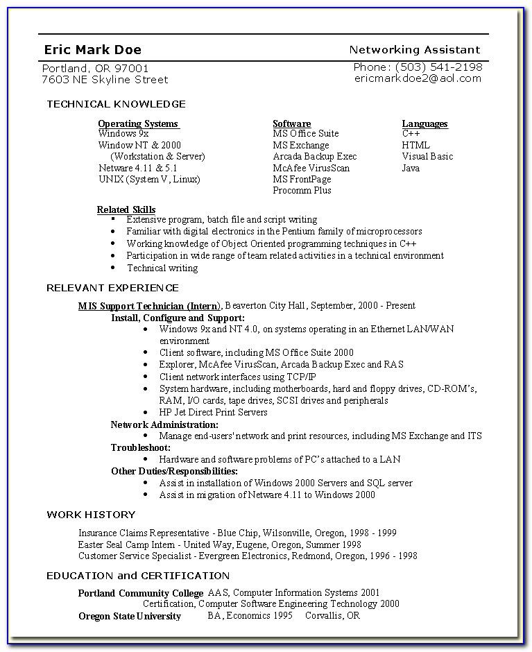 Skill Based Resume Template Free Download