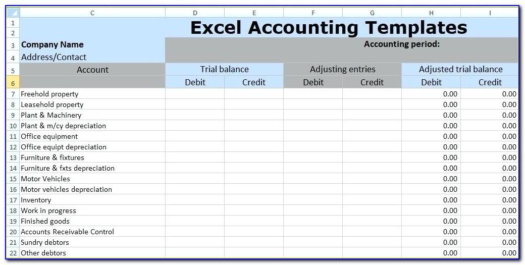 Small Business Accounting Templates Uk
