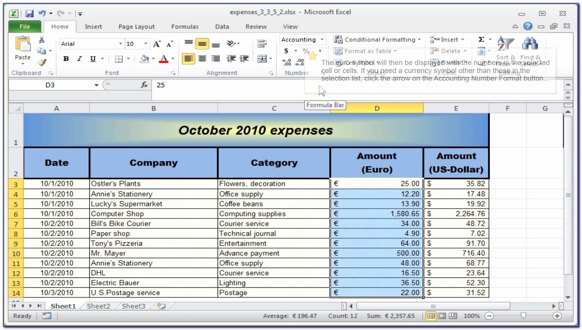 Small Business Accounts Excel Template Uk