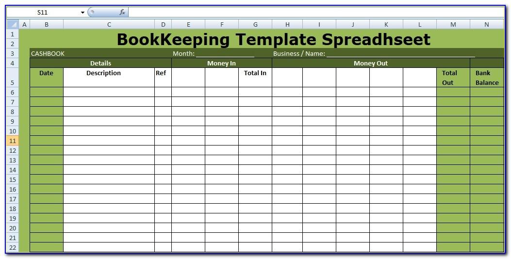 Small Business Bookkeeping Templates For Spreadsheet