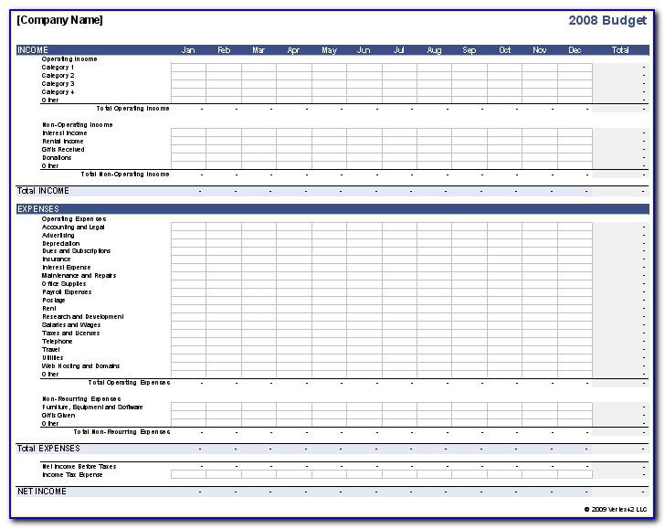 Small Business Budget Template Excel