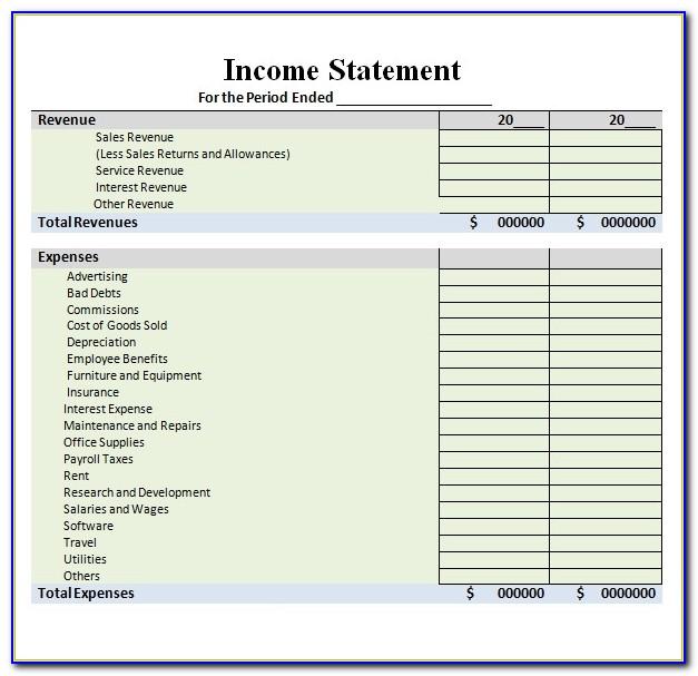 Small Business Income Expenditure Template Excel