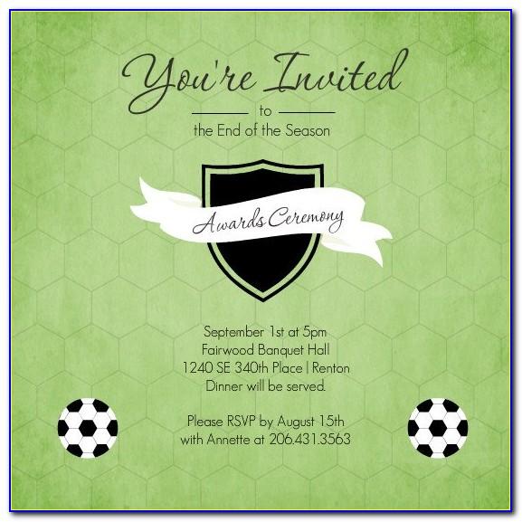 Soccer Banquet Invitation Template