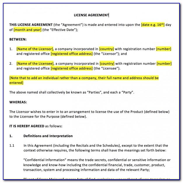 Software License Agreement Template Uk