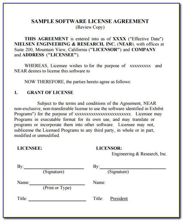 Software Licensing Agreement Template