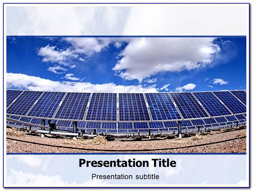 Solar Energy Powerpoint Template