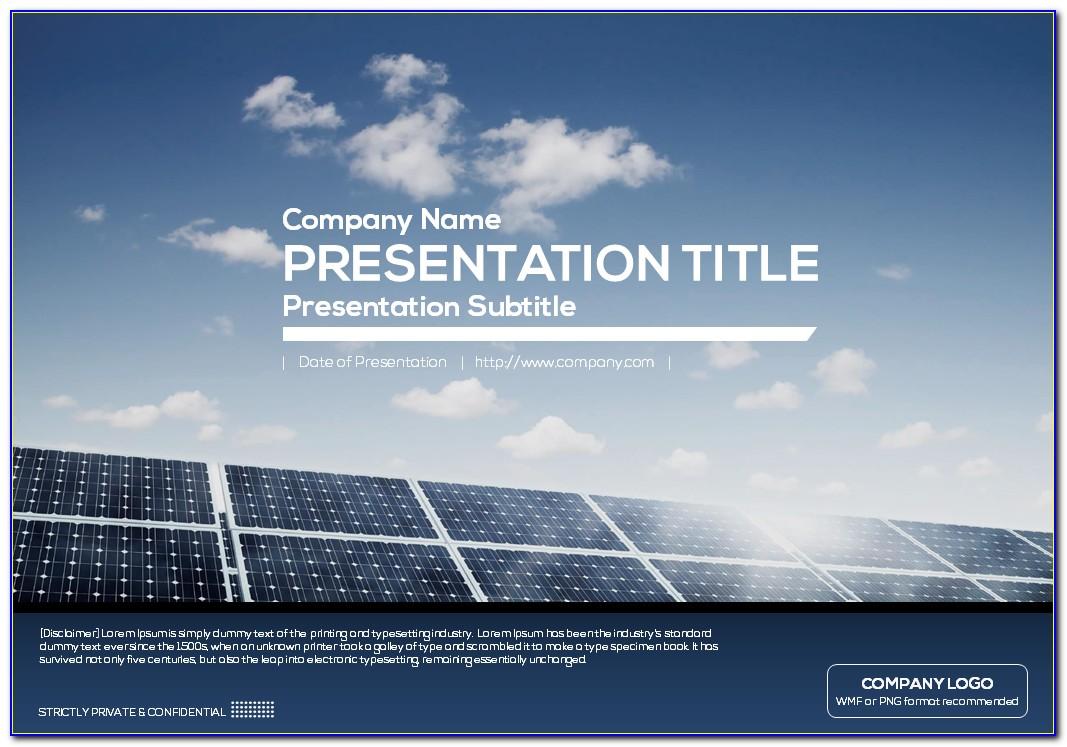 Solar Energy Powerpoint Templates Free Download