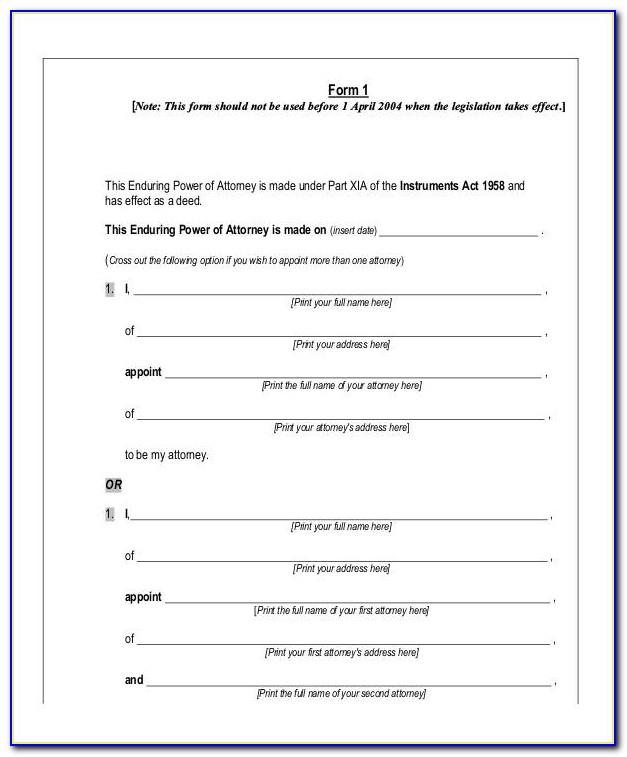 Special Power Of Attorney Form Download