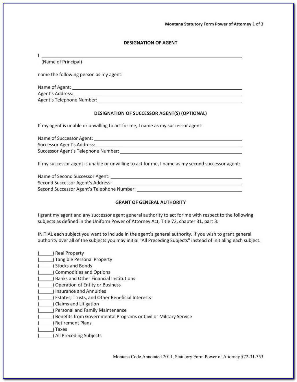 Special Power Of Attorney Template Free Download
