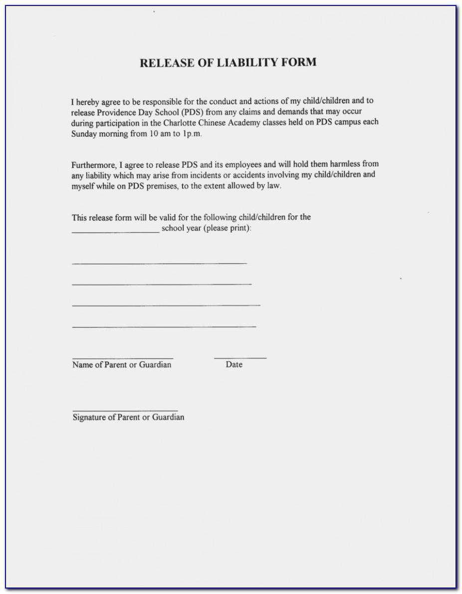 Sports Liability Waiver Form Template