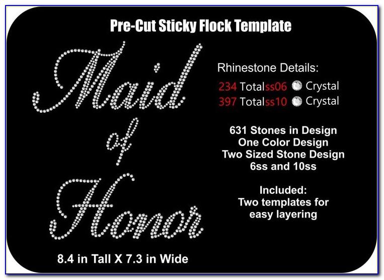 Sticky Flock Rhinestone Template Material