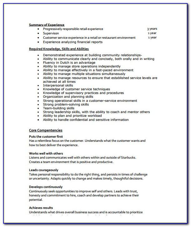 Store Manager Resume Format