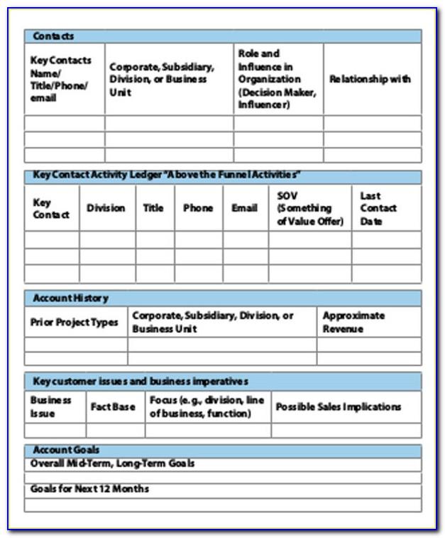 Strategic Account Plan Template Avention