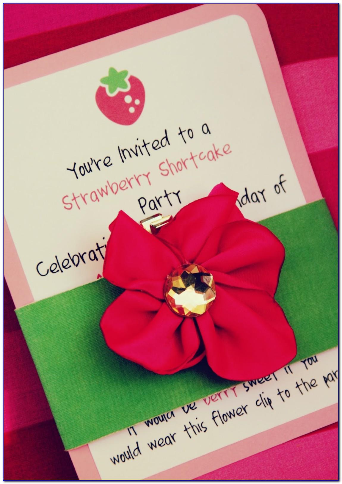 Strawberry Shortcake Invitation Wording