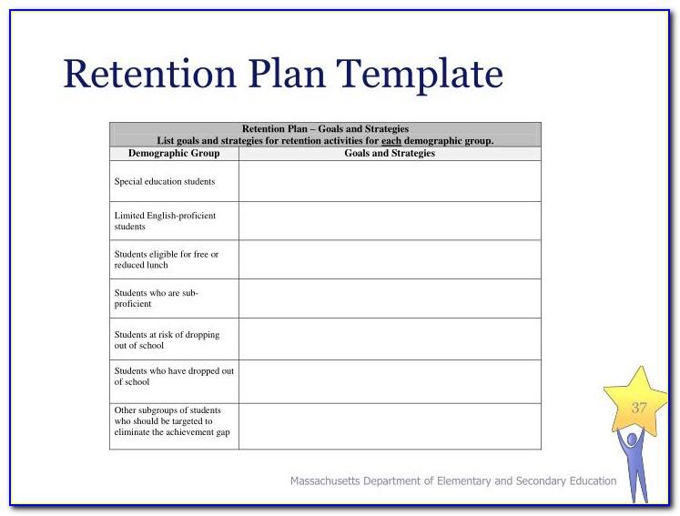 Student Retention Plan Template