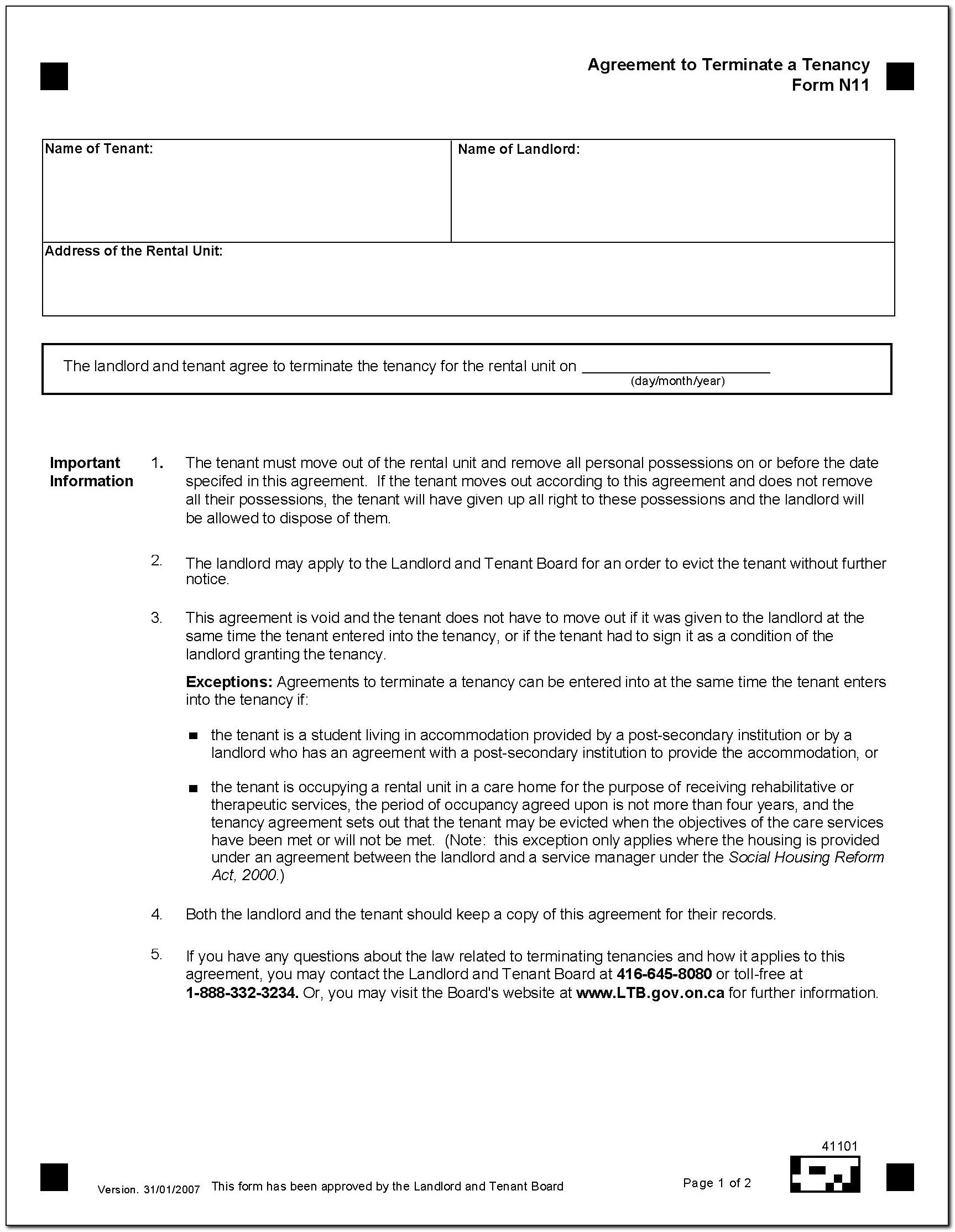 Sublease Contract Template Word