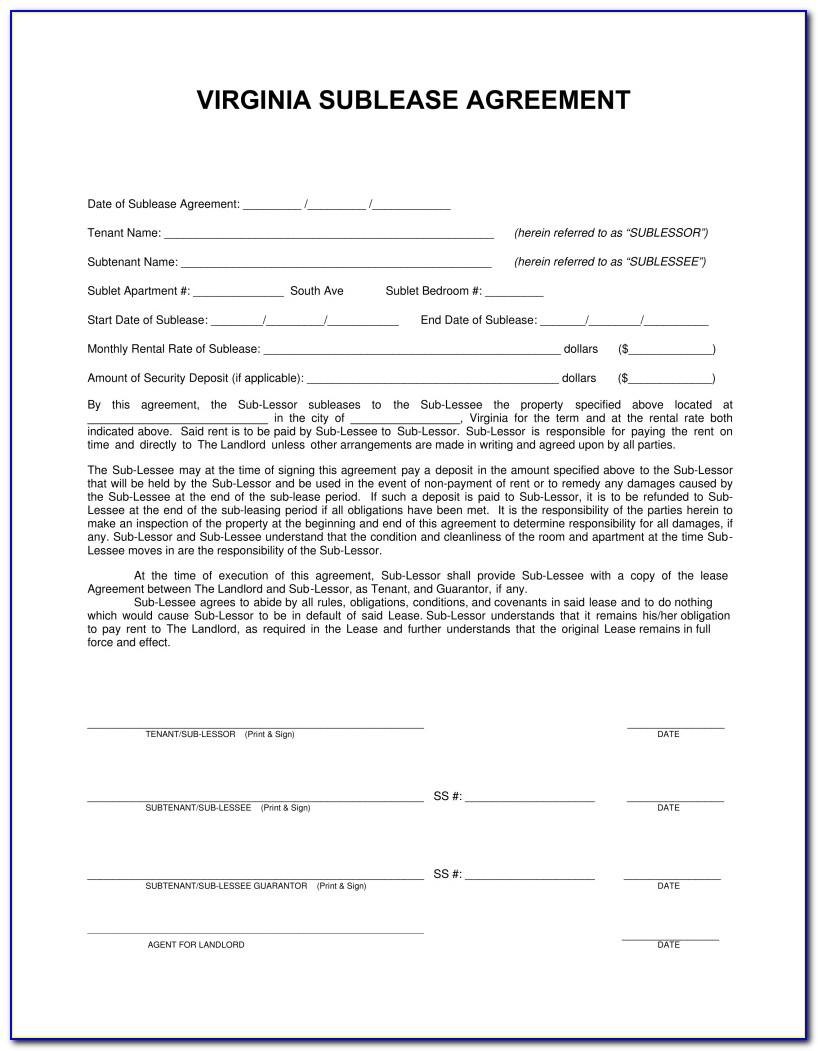 Sublet Agreement Template Bc