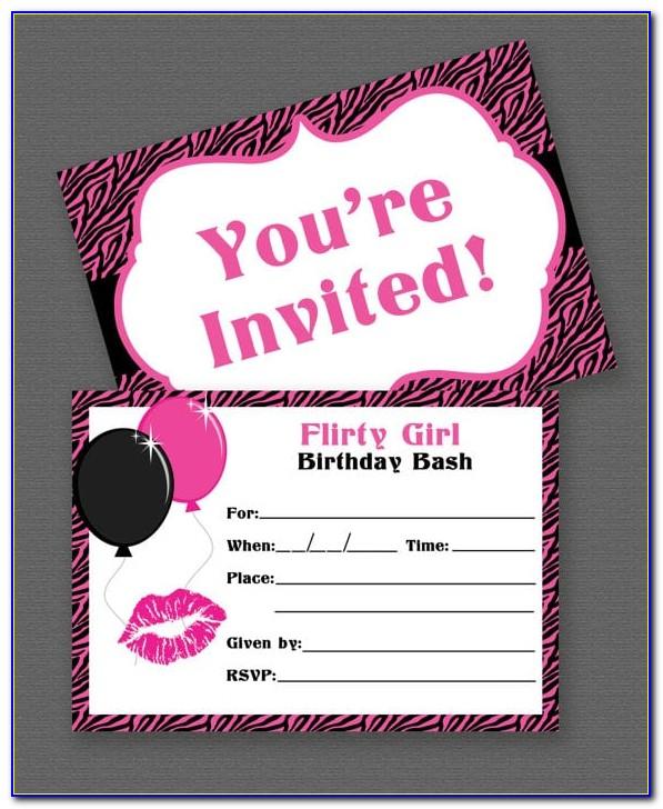 Teenage Girl Birthday Invitation Templates