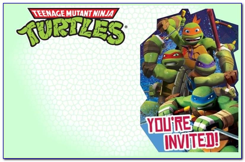 Teenage Mutant Ninja Turtle Party Invitation Template