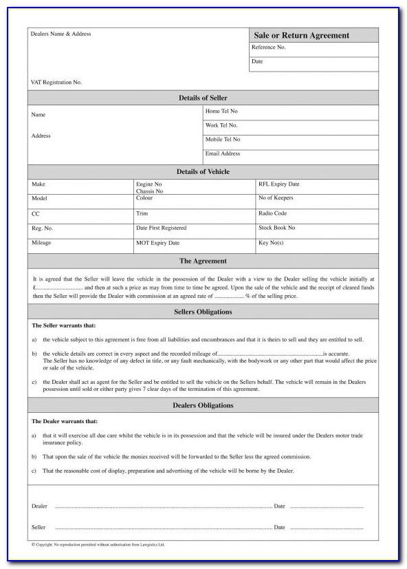 Car Sale Contract Template Word