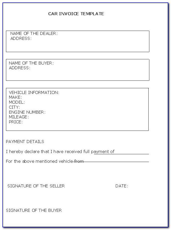 Car Sales Agreement Template Word