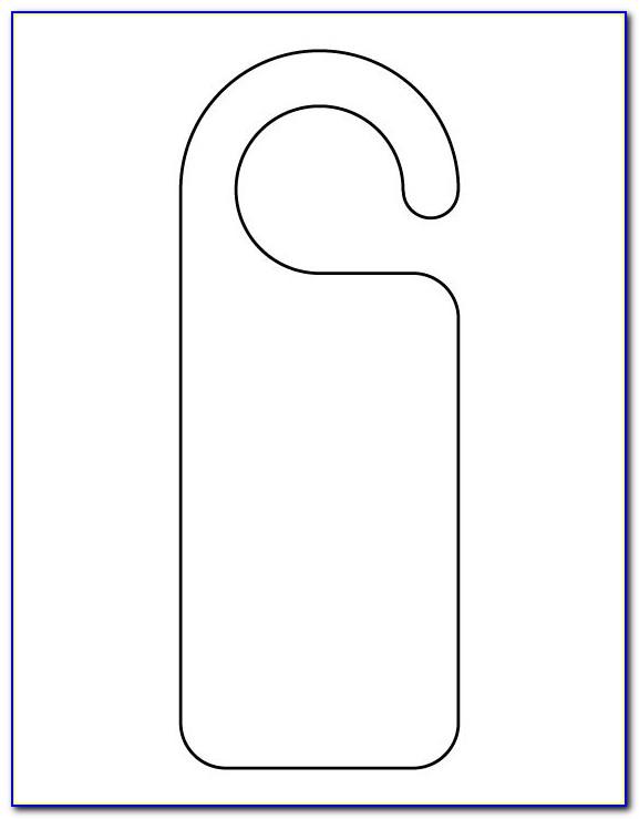 Free Doorknob Hanger Template