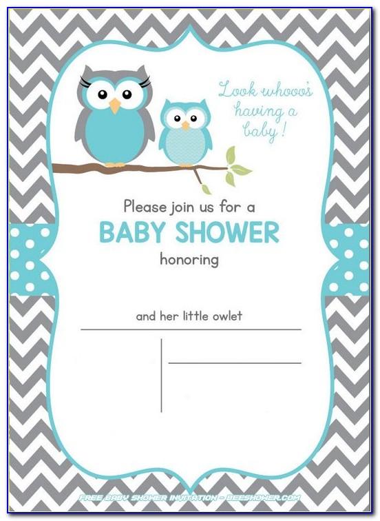 Free Owl Baby Shower Invitation Template