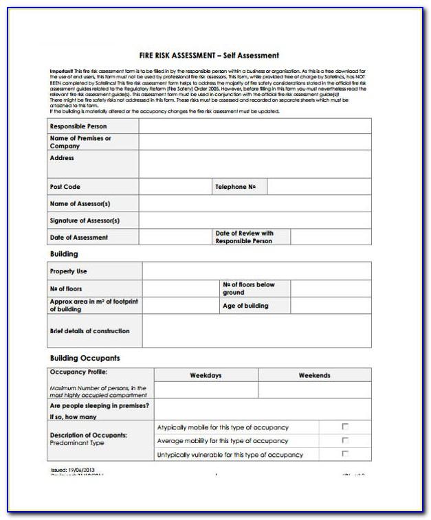 Free Risk Assessment Forms For Childminders