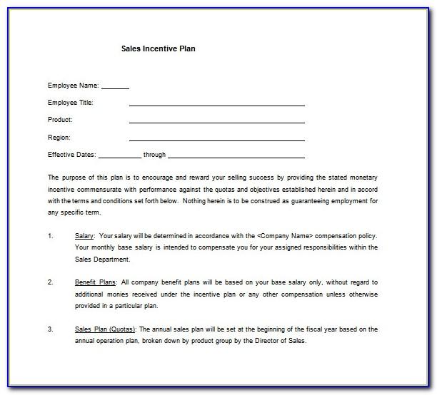 Free Sales Incentive Plan Template