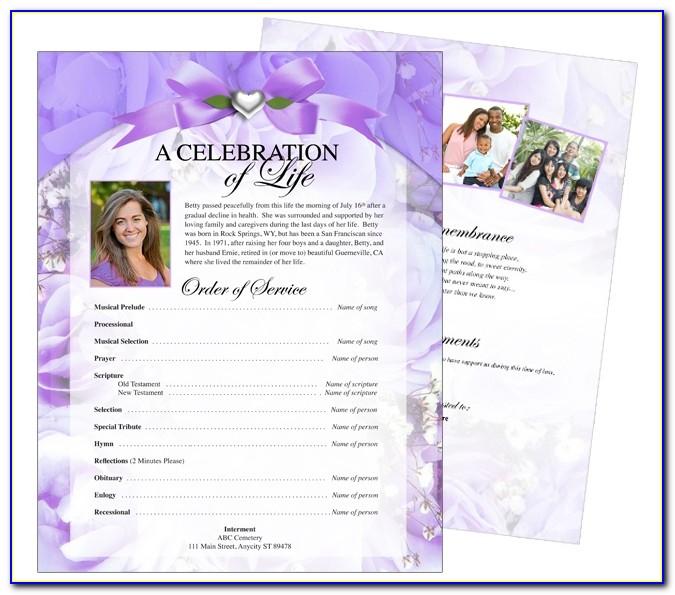 Funeral Leaflet Template Free