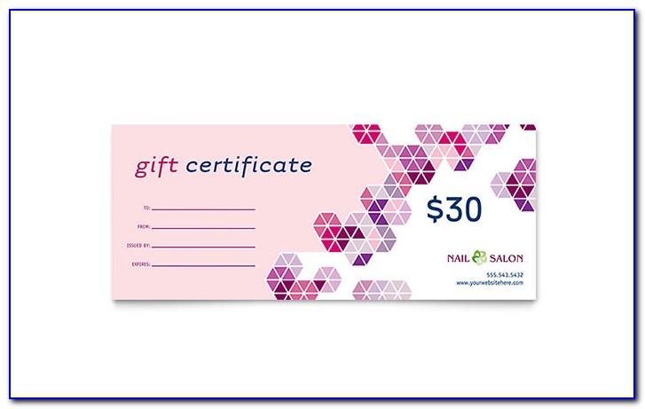 Hair Salon Gift Certificate Template Word