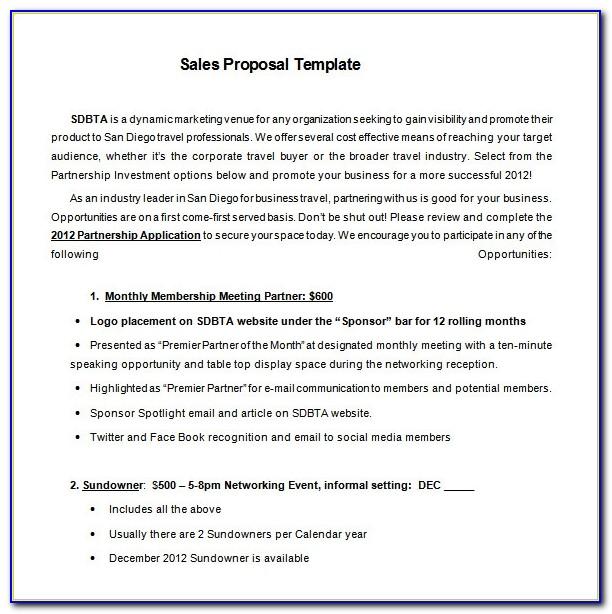 Hotel Sales Proposal Letter Sample