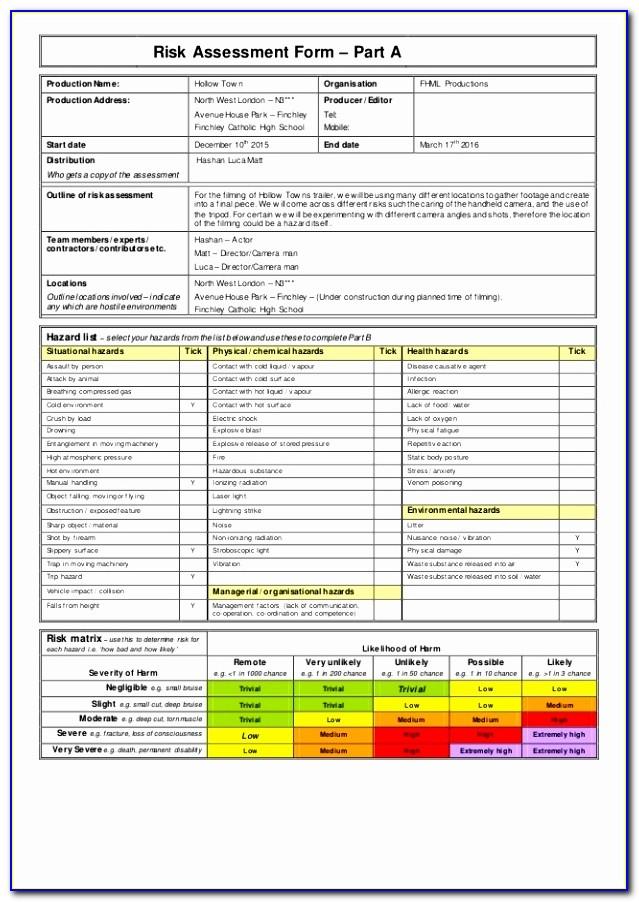 Infection Control Risk Assessment Form For Construction
