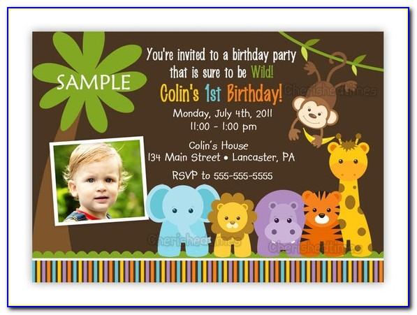 Jungle Theme Birthday Invitation Template