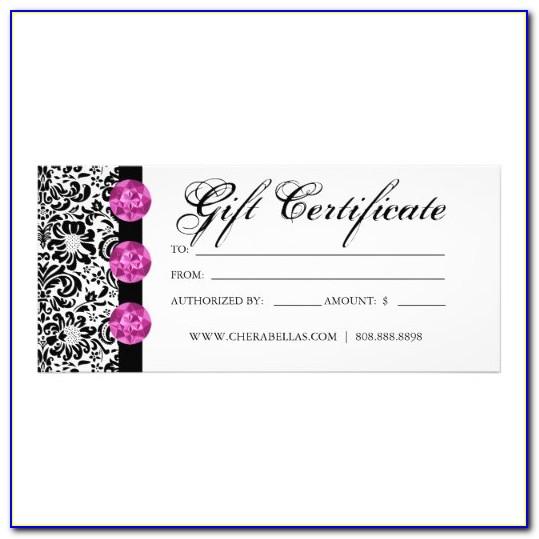 Nail Salon Gift Certificate Template Free Printable