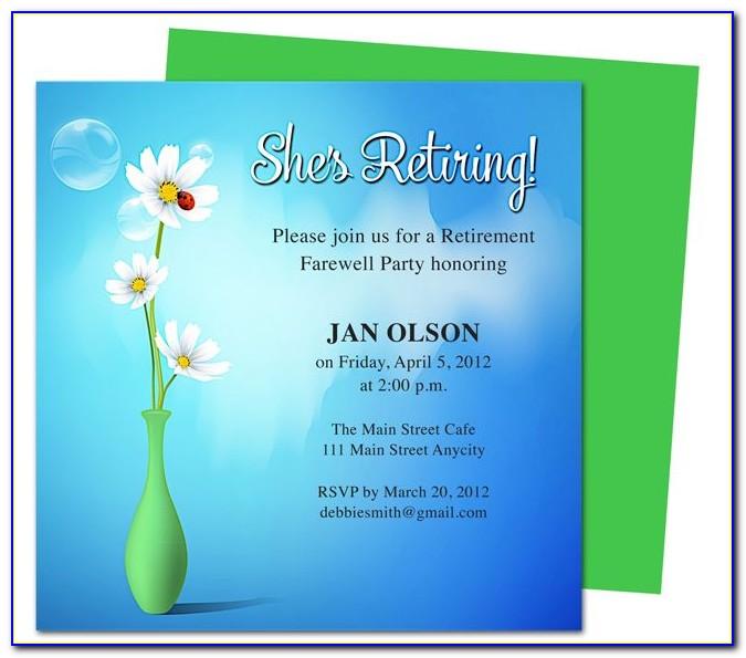 Publisher Retirement Party Invitation Template