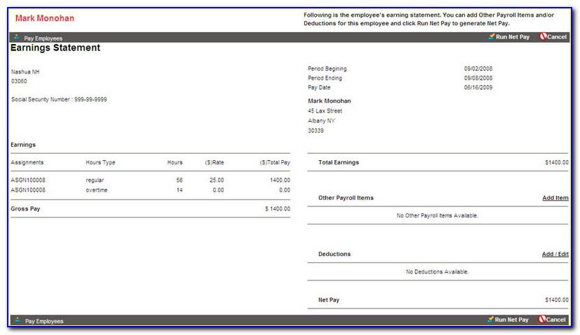 Retained Earning Statement Template