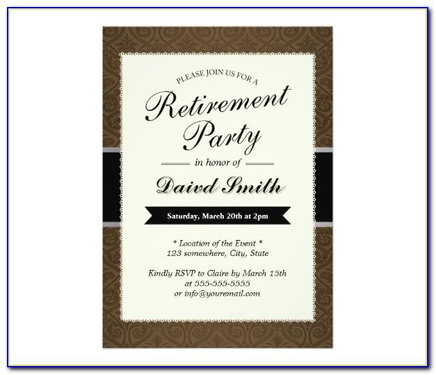 Retirement Invitation Wording For Coworker Template