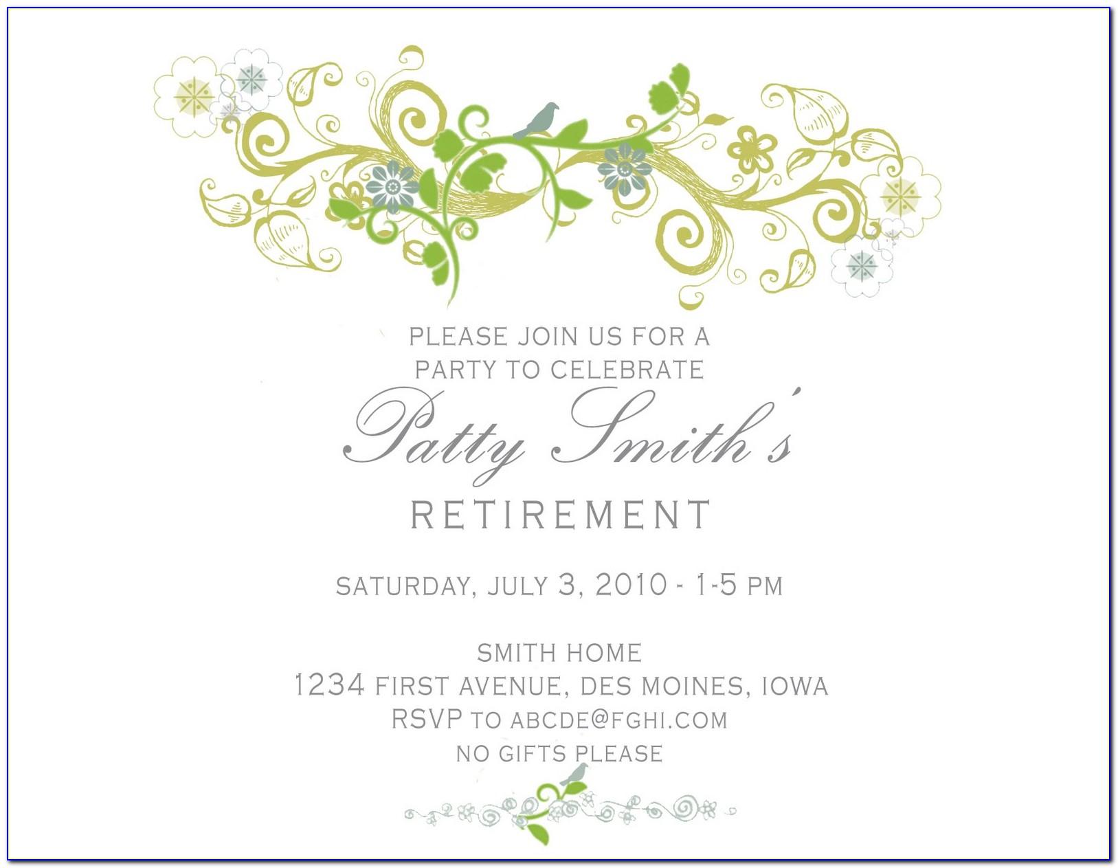 Retirement Party Flyer Template Word Free