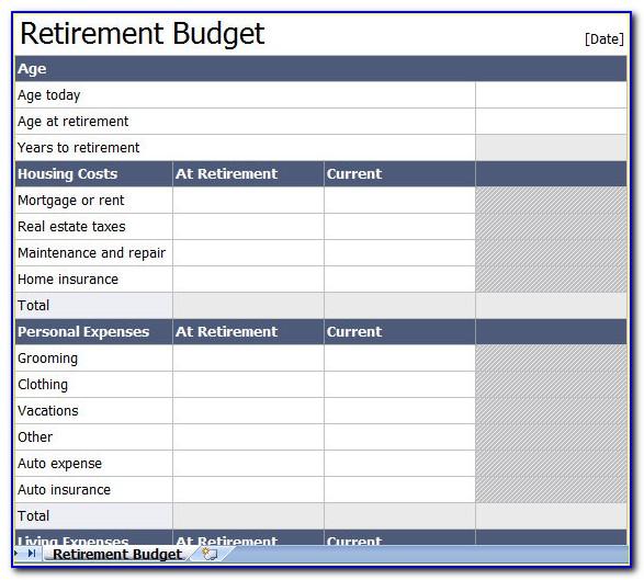 Retirement Planning Worksheet Template