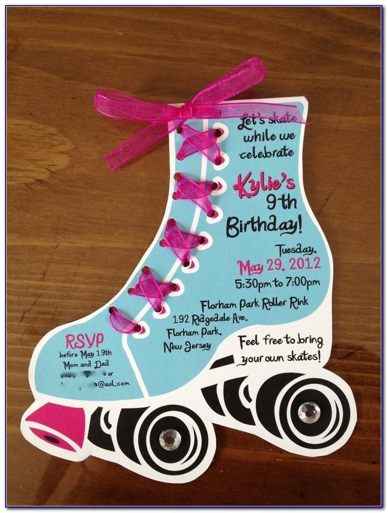 Roller Skating Birthday Party Invitation Template