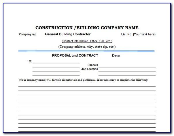 Roofing Construction Contract Template